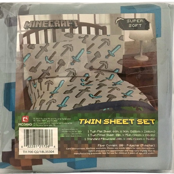 Twin Minecraft sheets - Picture 1 of 2